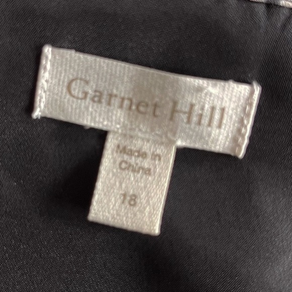 Garnet Hill Summer Day V Neck Drop Waist Dress Black Floral Women 18 Fall - Picture 5 of 14